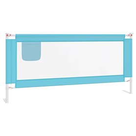 vidaXL Barrière de lit pour enfant Bleu 200 x 25 cm Tissu