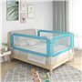 vidaXL Barrière de lit pour enfant Bleu 200 x 25 cm Tissu