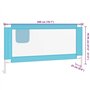 vidaXL Barrière de lit pour enfant Bleu 200 x 25 cm Tissu