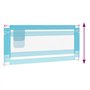 vidaXL Barrière de lit pour enfant Bleu 200 x 25 cm Tissu