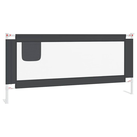 SMARTGROUPSTORE BD - BD Garde-corps de sécurité Lit enfant Gris foncé Tissu 200 x 25 cm