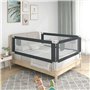 SMARTGROUPSTORE BD - BD Garde-corps de sécurité Lit enfant Gris foncé Tissu 200 x 25 cm