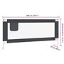 SMARTGROUPSTORE BD - BD Garde-corps de sécurité Lit enfant Gris foncé Tissu 200 x 25 cm