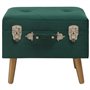Revera Tabouret avec coffre de 40 cm en velours vert
