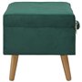 Revera Tabouret avec coffre de 40 cm en velours vert