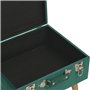 Revera Tabouret avec coffre de 40 cm en velours vert