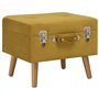 Revera Tabouret avec récipient 40 cm Jaune Senape en velours