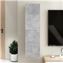 vidaXL Meuble TV en aggloméré Gris béton 30,5 x 30 x 110 cm