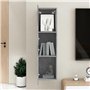 vidaXL Meuble TV en aggloméré Gris béton 30,5 x 30 x 110 cm