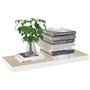 VidaXL Étagères flottantes 2 pcs Chêne et blanc 60x23,5x3,8 cm MDF