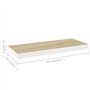 VidaXL Étagères flottantes 2 pcs Chêne et blanc 60x23,5x3,8 cm MDF