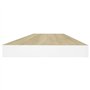 VidaXL Étagères flottantes 2 pcs Chêne et blanc 60x23,5x3,8 cm MDF