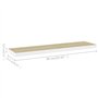 VidaXL Étagère flottante murale Chêne et blanc 100x23,5x3,8 cm MDF