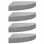 VidaXL Étagères d'angle murales 4 pcs Gris béton 25x25x3,8 cm MDF