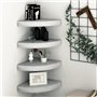 VidaXL Étagères d'angle murales 4 pcs Gris béton 25x25x3,8 cm MDF