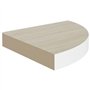 VidaXL Étagères d'angle murales 2 pcs Chêne et blanc 35x35x3,8 cm MDF