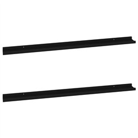 VidaXL Étagères murales 2 pcs Noir 115x9x3 cm