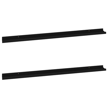 VidaXL Étagères murales 2 pcs Noir 115x9x3 cm