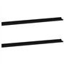 VidaXL Étagères murales 2 pcs Noir 115x9x3 cm