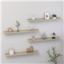 VidaXL Étagères murales 4 pcs Chêne Sonoma 80x9x3 cm