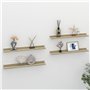 VidaXL Étagères murales 4 pcs Blanc et chêne Sonoma 60x9x3 cm