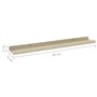 VidaXL Étagères murales 4 pcs Blanc et chêne Sonoma 60x9x3 cm