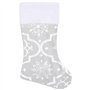 VXL Jupe de sapin de Noël de luxe et chaussettes en tissu blanc 90 cm