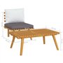 Salon de jardin 2 pcs avec coussins Bois d acacia solide