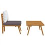 Salon de jardin 2 pcs avec coussins Bois d acacia solide