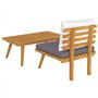 Salon de jardin 2 pcs avec coussins Bois d acacia solide