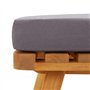 Salon de jardin 2 pcs avec coussins Bois d acacia solide