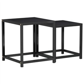 vidaXL Tables basses 2 pièces en MDF noir