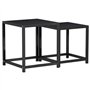 vidaXL Tables basses 2 pièces en MDF noir