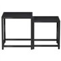 vidaXL Tables basses 2 pièces en MDF noir