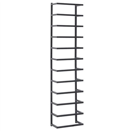 vidaXL - Handtuchständer Schwarz 24x12x96 cm Stahl