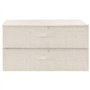 Boîtes de rangement 2 pcs Tissu 70x40x18 cm Crème