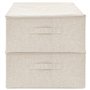 Boîtes de rangement 2 pcs Tissu 70x40x18 cm Crème