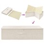 Boîtes de rangement 2 pcs Tissu 70x40x18 cm Crème