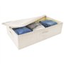 Boîtes de rangement 2 pcs Tissu 70x40x18 cm Crème