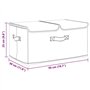 VidaXL Boîtes de rangement 2 pcs Tissu 50x30x25 cm Crème