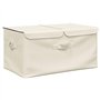 VidaXL Boîtes de rangement 2 pcs Tissu 50x30x25 cm Crème