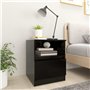 vidaXL L29943530-001 Table de Chevet, Noir, Agglomere, 40cm x 40cm x 50cm