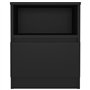vidaXL L29943530-001 Table de Chevet, Noir, Agglomere, 40cm x 40cm x 50cm