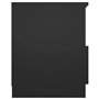vidaXL L29943530-001 Table de Chevet, Noir, Agglomere, 40cm x 40cm x 50cm