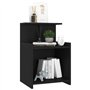 vidaXL Comodini 2 pz Nero 40x35x60 cm in Truciolato
