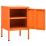 Comodino Arancione 35x35x51 cm in Acciaio