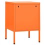 Comodino Arancione 35x35x51 cm in Acciaio