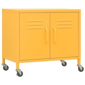 vidaXL Armadietto Giallo Senape 60x35x56 cm in Acciaio