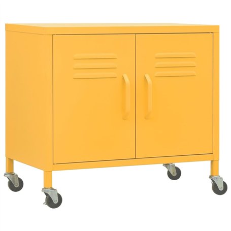 vidaXL Armadietto Giallo Senape 60x35x56 cm in Acciaio