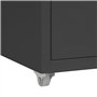Schedario Mobile Antracite 28x41x69 cm in Metallo